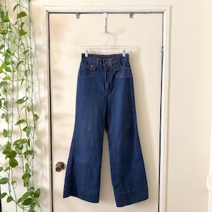 1970er Jahre DADDYS MONEY Jeans mit hohem Bund und weitem Bein