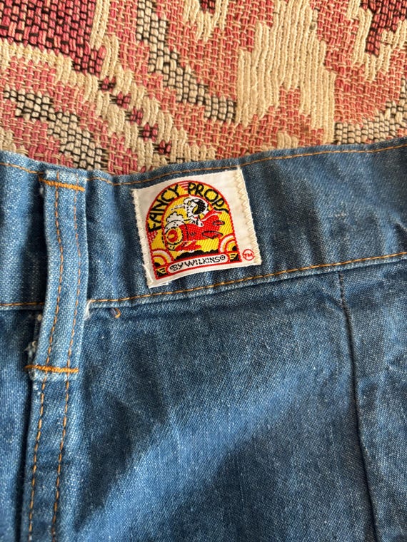 1970s high waisted wide leg denim trousers - image 6