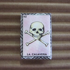 Skull Pin Gift for Her or Him-Loteria / Pin / Skull / Gift / Gift