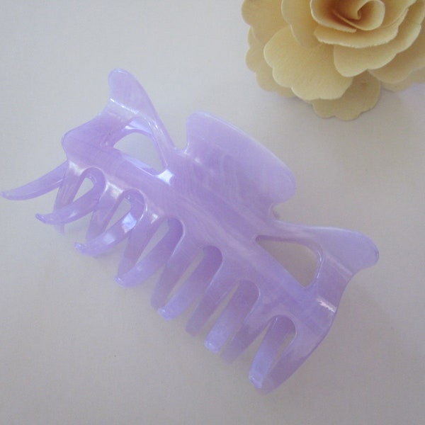 Large Pastel Purple Hair Claw-/ Accessories for Her / Acrylic Hair Clip / Hair Accessories / Translucent Hair Claw / Pastel Hair Claw
