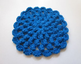 Handmade Blue Coaster Set Of Two-/  Drink Mat / Handmade Gift / New Home Gift / Tableware / Sustainable Gifts