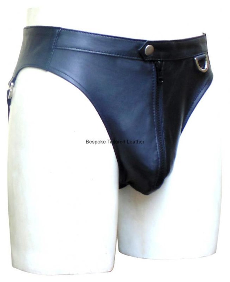 Leather Jockstrap With Front Zipper & D Ring Only Custom Made - Etsy ...