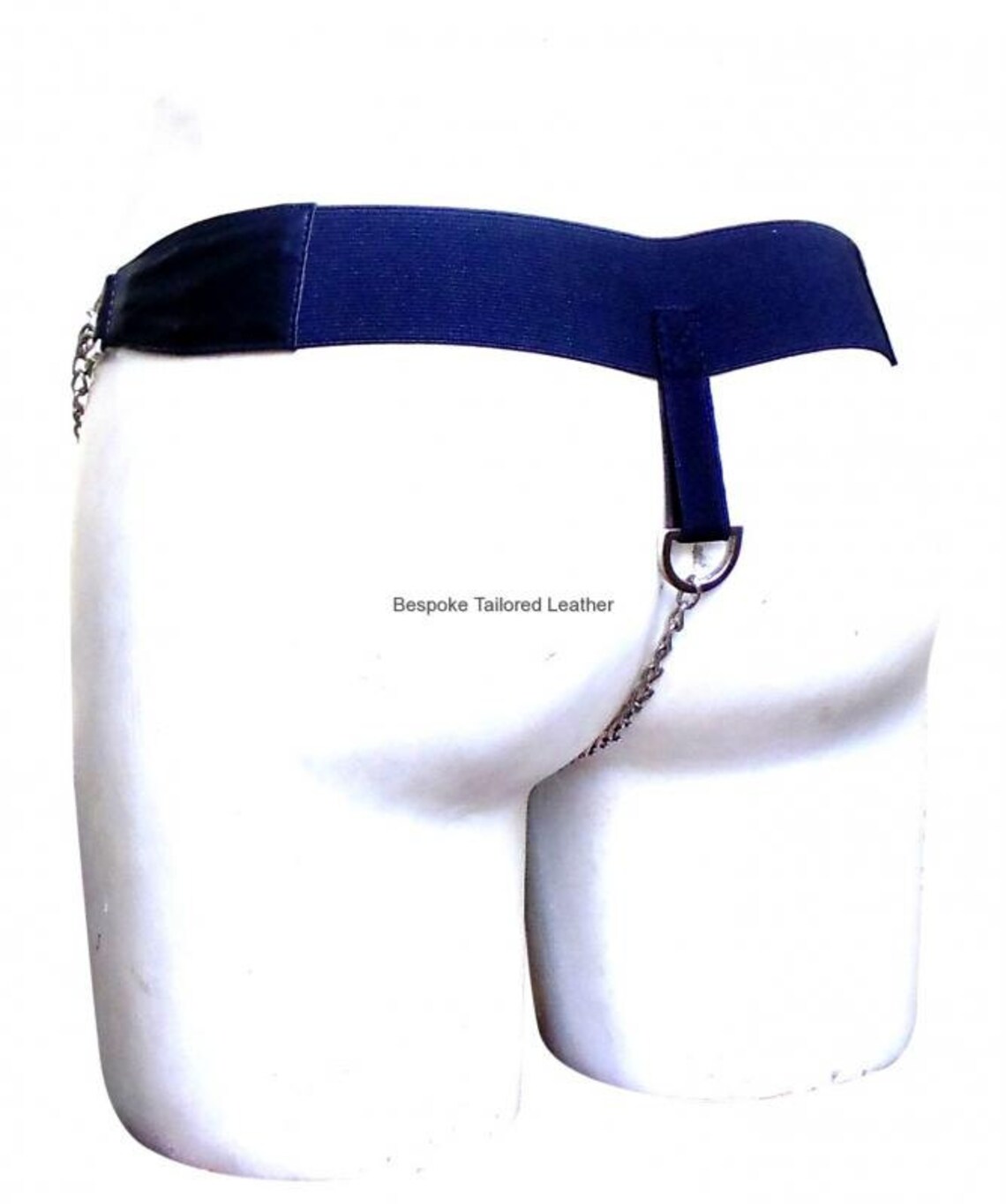 Black Leather Thong With Chain Custom Made to Order BTL003 Etsy