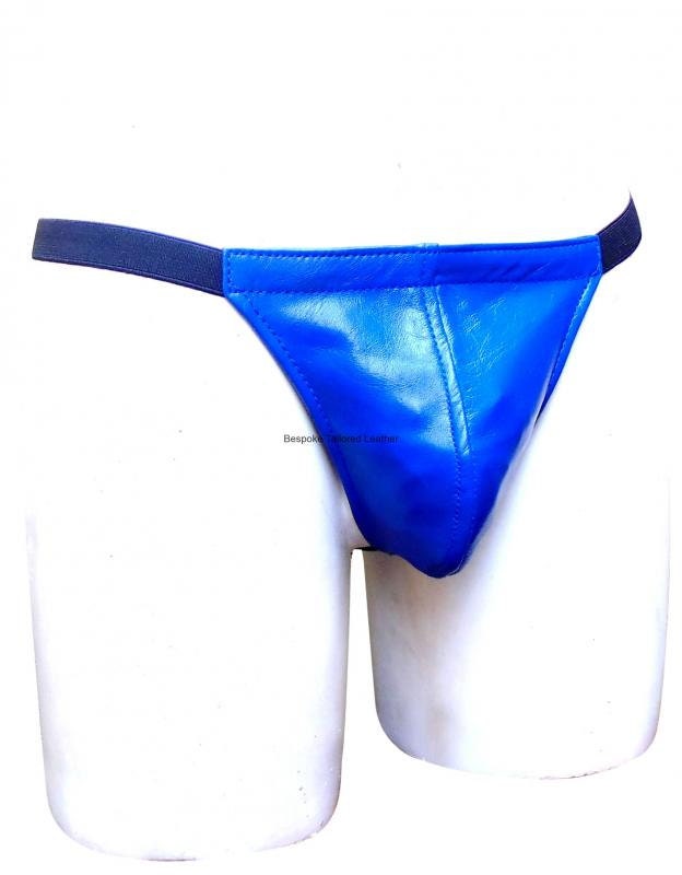 Image of Leather Mens Elastic String Thong Custom Made To Order Jo-006
