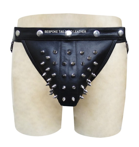 Leather Jocks Jockstrap Jock Strap Full Detachable Stud Pouch Jocks JO064 