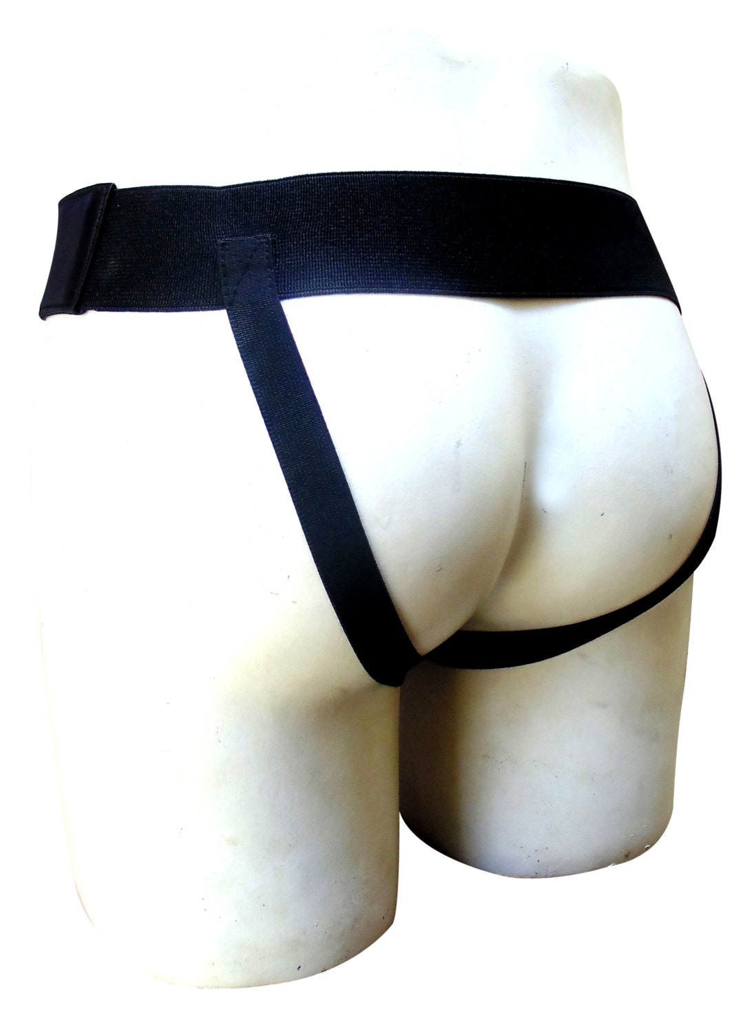Bespoke Tailored Leather Jockstrap With Colour Black ZIP at Front
