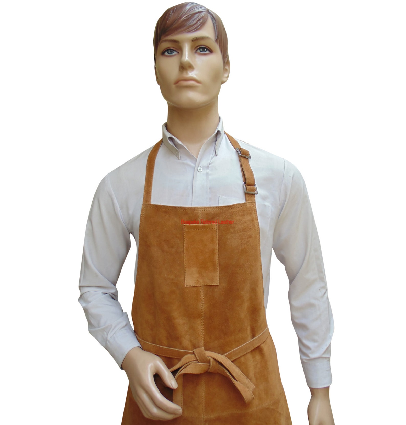 Suede Leather Apron With Pen Pocket Made to Order BAP012 Etsy