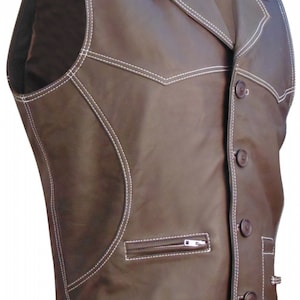 Leather Waistcoat Hunter Style Wear BVAN012