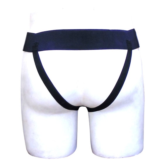 Black Leather Jockstrap With Lace-up custom Made to Order BTLN008 