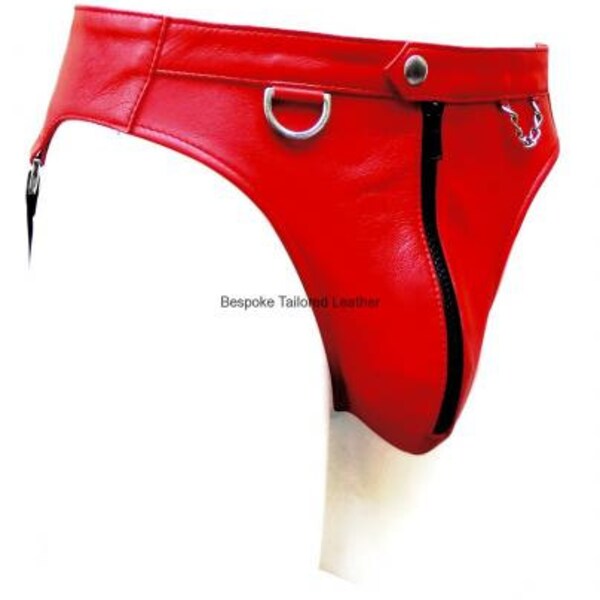 Mens Leather Underwear Etsy