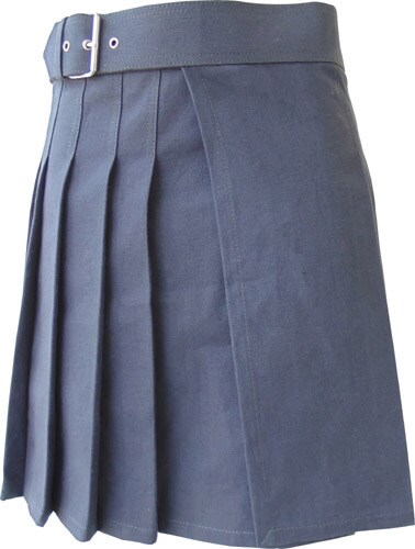 Image of Ladies Denim Kilt Bkln-001 Gray