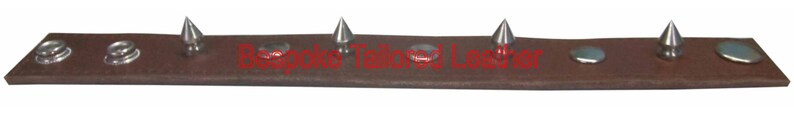 Brown Leather Wristband With Metal Stud WBN004