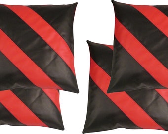 Faux Leather Cushion Covers in Set of 4. Size 19.5" - 20"