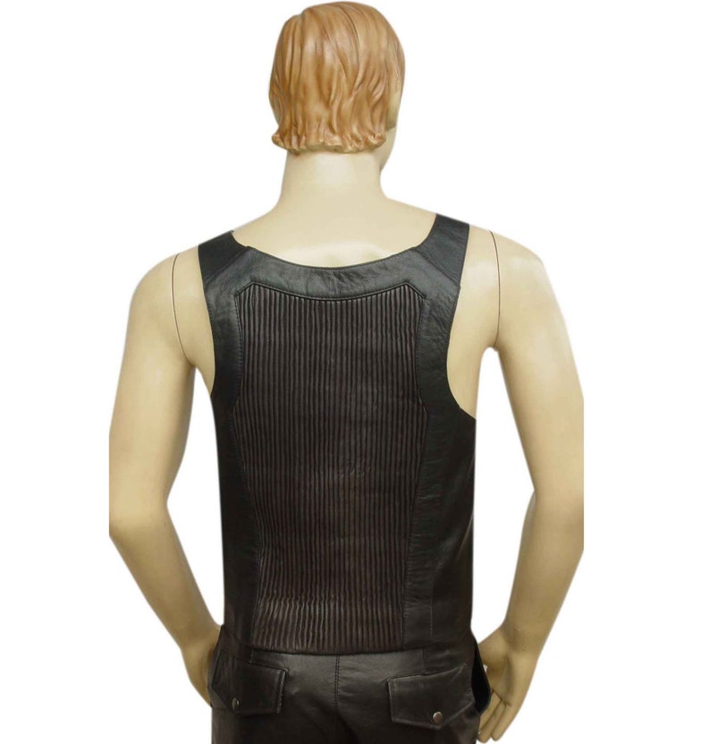 Leather Tank Top with Adjustable Buckles BVAN002 image 3