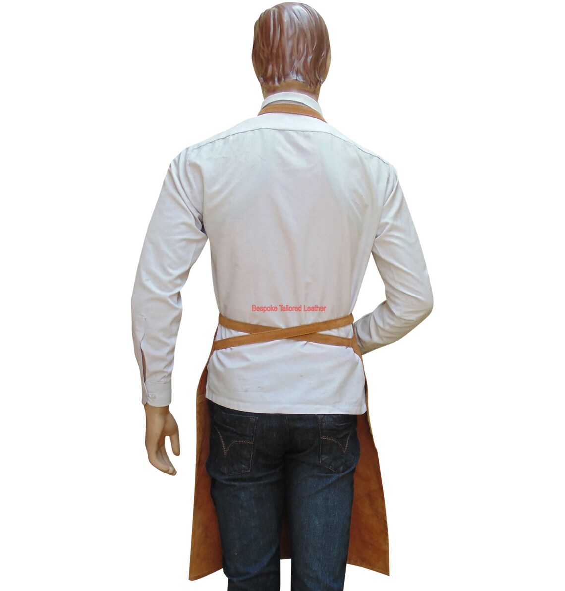 Suede Leather Apron With Pen Pocket Made to Order BAP012 Etsy