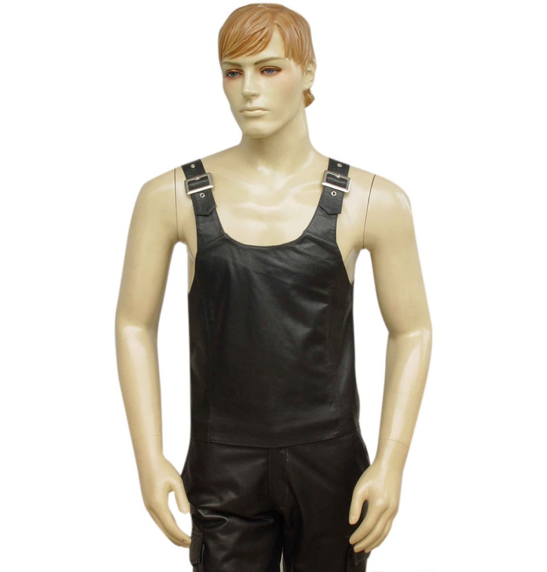 Leather Tank Top with Adjustable Buckles BVAN002 image 1