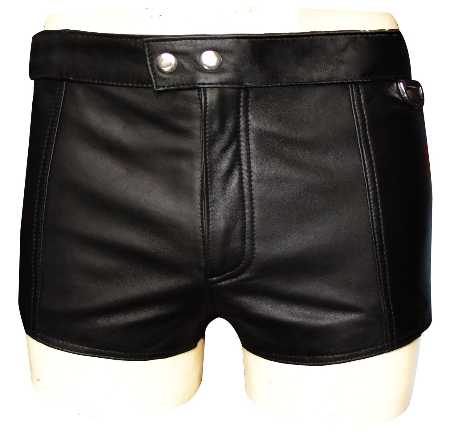 Image of Leather Shorts With Full Lace Back Custom Made To Order Bshn005