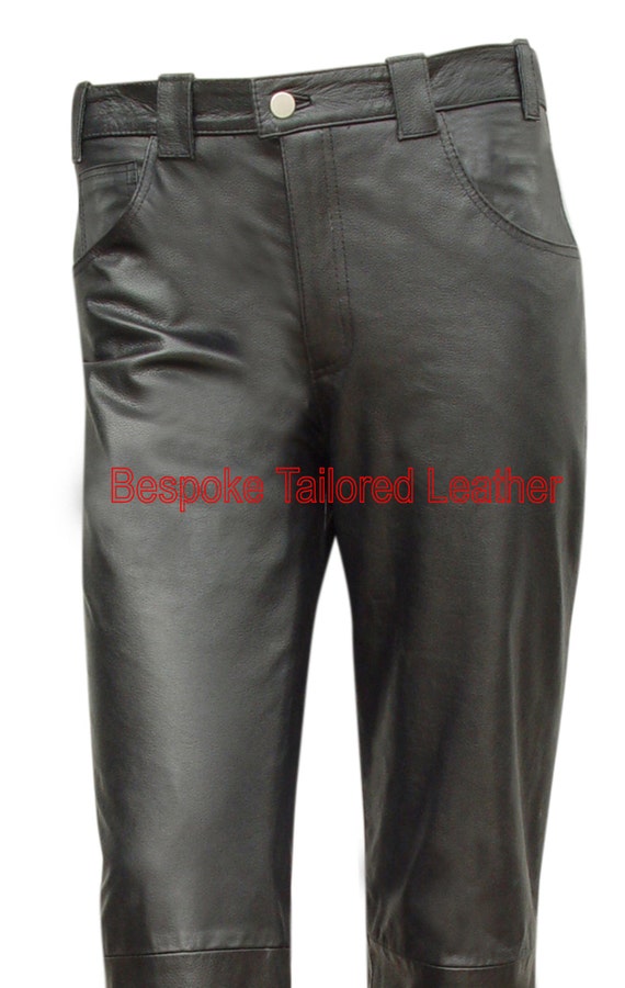 mens leather trousers