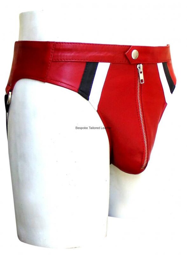 Leather Jockstrap With Two Colour Stripe Custom Made to Order Etsy UK