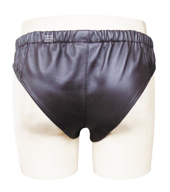 Calzoncillo ropa interior de cuero para hombre hecho a medida JO031 EN MARRON con forro Etsy Mexico