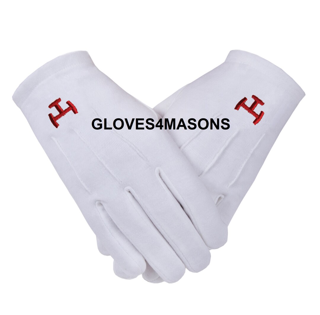 Freemasons Chapter Royal Arch Triple Tau Cotton Gloves - Foto 4