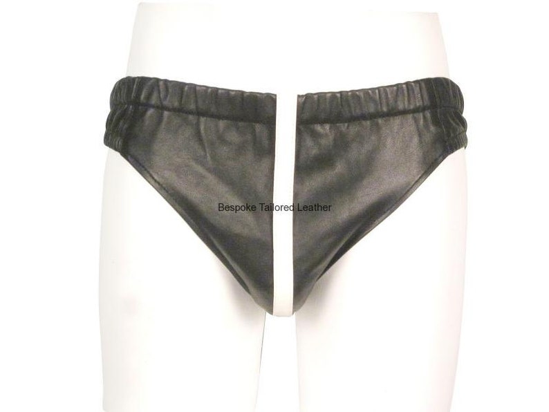 Slip /sous-vêtements en cuir pour homme en noir avec bracelet | Etsy France