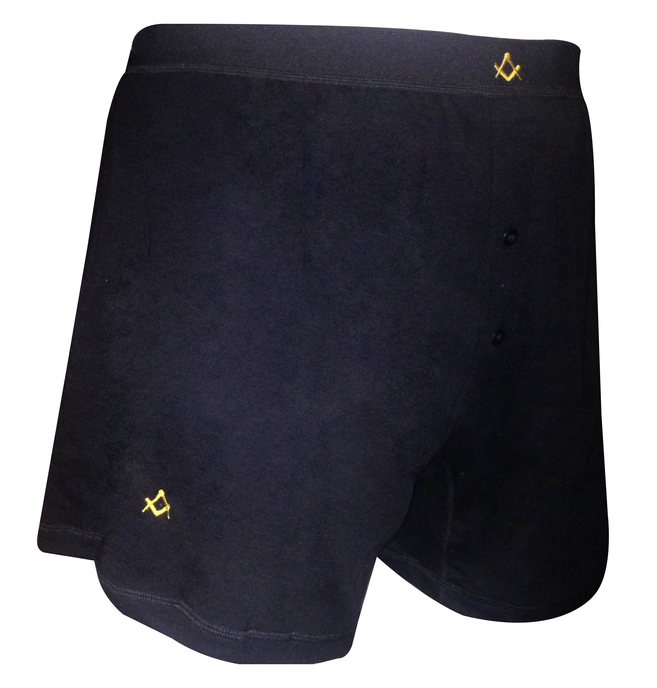 Image of Freemasons Black Cotton Shorts in S&c Size Small Large X-Large 2Xlarge