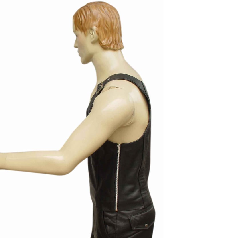 Leather Tank Top with Adjustable Buckles BVAN002 image 2