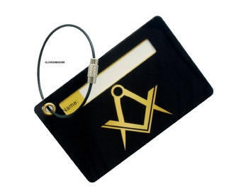 Freemasons  Masonic  Name Tag for any Bags