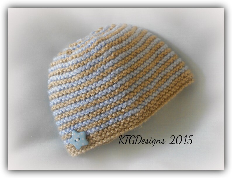 DK Knitting Pattern to Knit Baby Beanie Hat Easy Beginners Simple Pdf