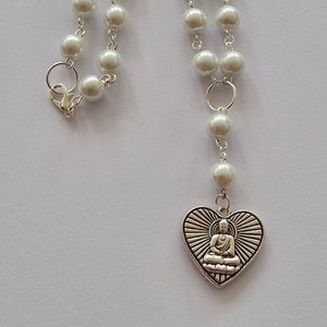 Double Sided Heart Buddha Rear View Mirror Charms,  Good Luck Charms