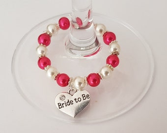 Bride To Be Wine Glass Charm, Hen Party Favor