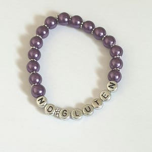 Medical ID Bracelet, No Gluten Alert Bracelet, Children&#39;s and Adult Medical Alert Bracelets