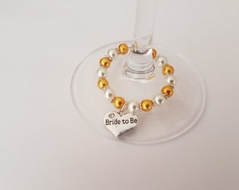 Bride to Be Wine Glass Charm, Hen Party Favor