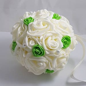 3 7 Wedding Pomander, Wedding Flower Balls, Flower Girl Kissing Ball, Bouquet Alternative image 2