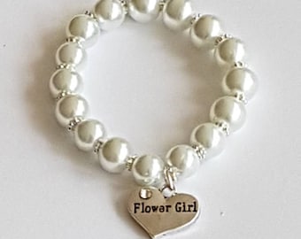 Wedding Bridesmaid bracelet, Flowergirl Bracelets