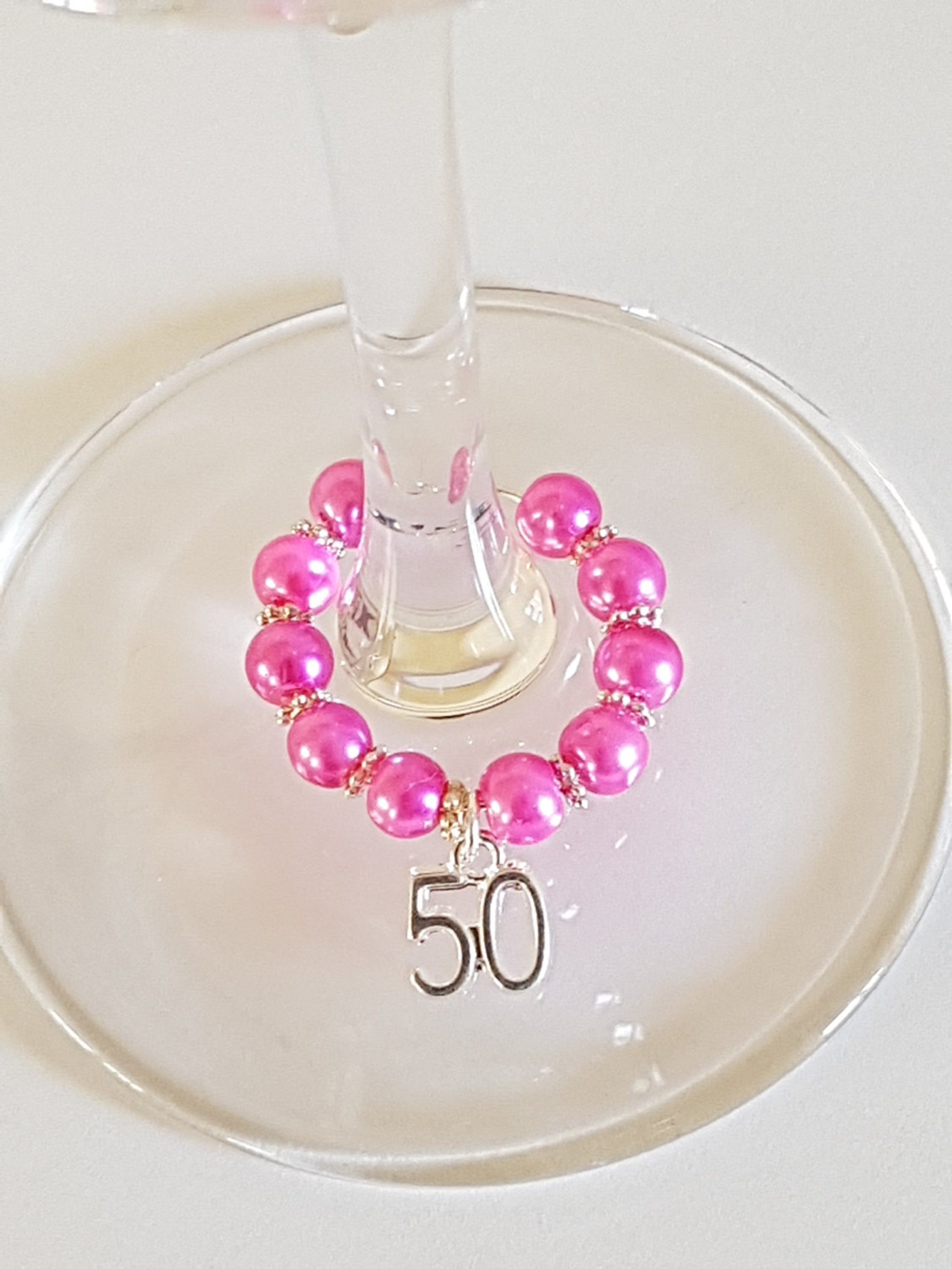 Wine Glass Charms 50th Birthday Charms50th Anniversary Etsy