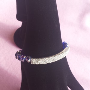 Diamonte bracelet, Charm Bracelet, Purple Bracelet, Bracelets, Jewellery, Jewelery, Faceted Beads, Charms, Summer Fashion