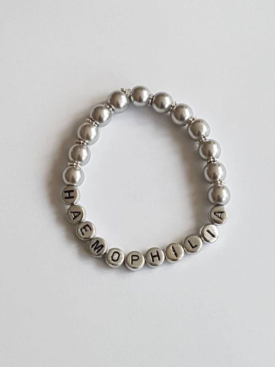 Medical ID Bracelet Haemophilia Alert Bracelet Etsy