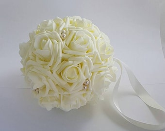 3" - 7 " Wedding Pomander, Wedding Flower Balls, Flower Girl Kissing Ball,  Bouquet Alternative