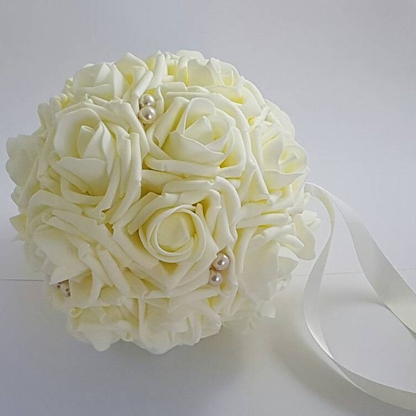 3" - 7 " Wedding Pomander, Wedding Flower Balls, Flower Girl Kissing Ball,  Bouquet Alternative