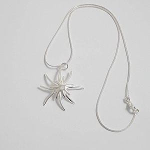 Star Pendant 925 Silver Chain Necklace 18&quot; Chain