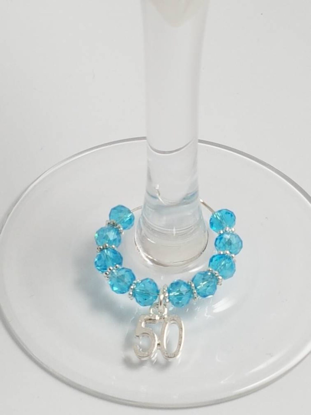 Wine Glass Charms, 50th Birthday Charms, Number Charms, Anniversary