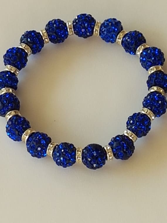 Shamballa Bracelet Shamballa Beads Blue Bracelets Shamballa Bracelets Jewellery Jewelery Blue Beads Fashion Jewelery Etsy