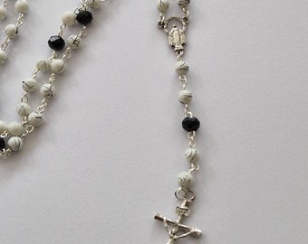 Handmade High Quality Rosary Prayer Beads. Overall length 48 cm