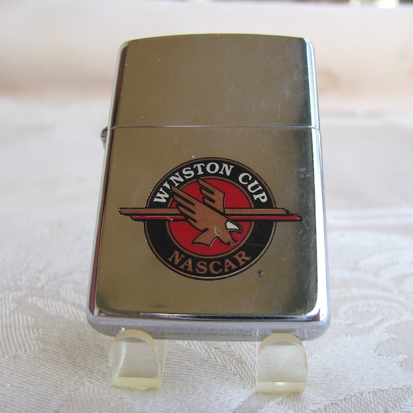 ZIPPO~VinTage~LIGHTER~1993~Winston Cup~NASCAR~High Polished Chrome~Good Used Condition (see photos.)~Automobile Racing