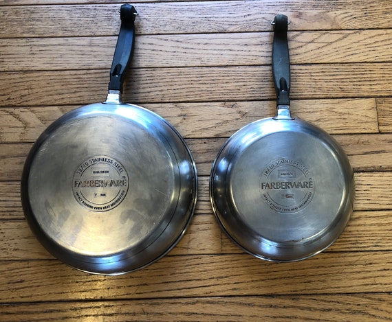 Vintage Farberware 18/10 Stainless Steel Cookware 2 Pce Set OPEN