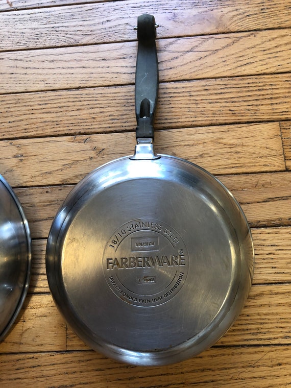 Vintage Farberware 18/10 Stainless Steel Cookware 2 Pce Set OPEN