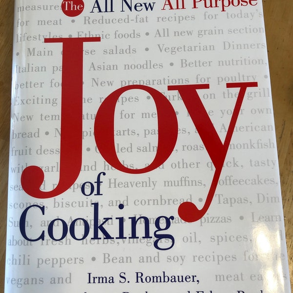 Joy of Cooking Vintage Cookbook Rombauer and Becker 1997 with Dust Cover