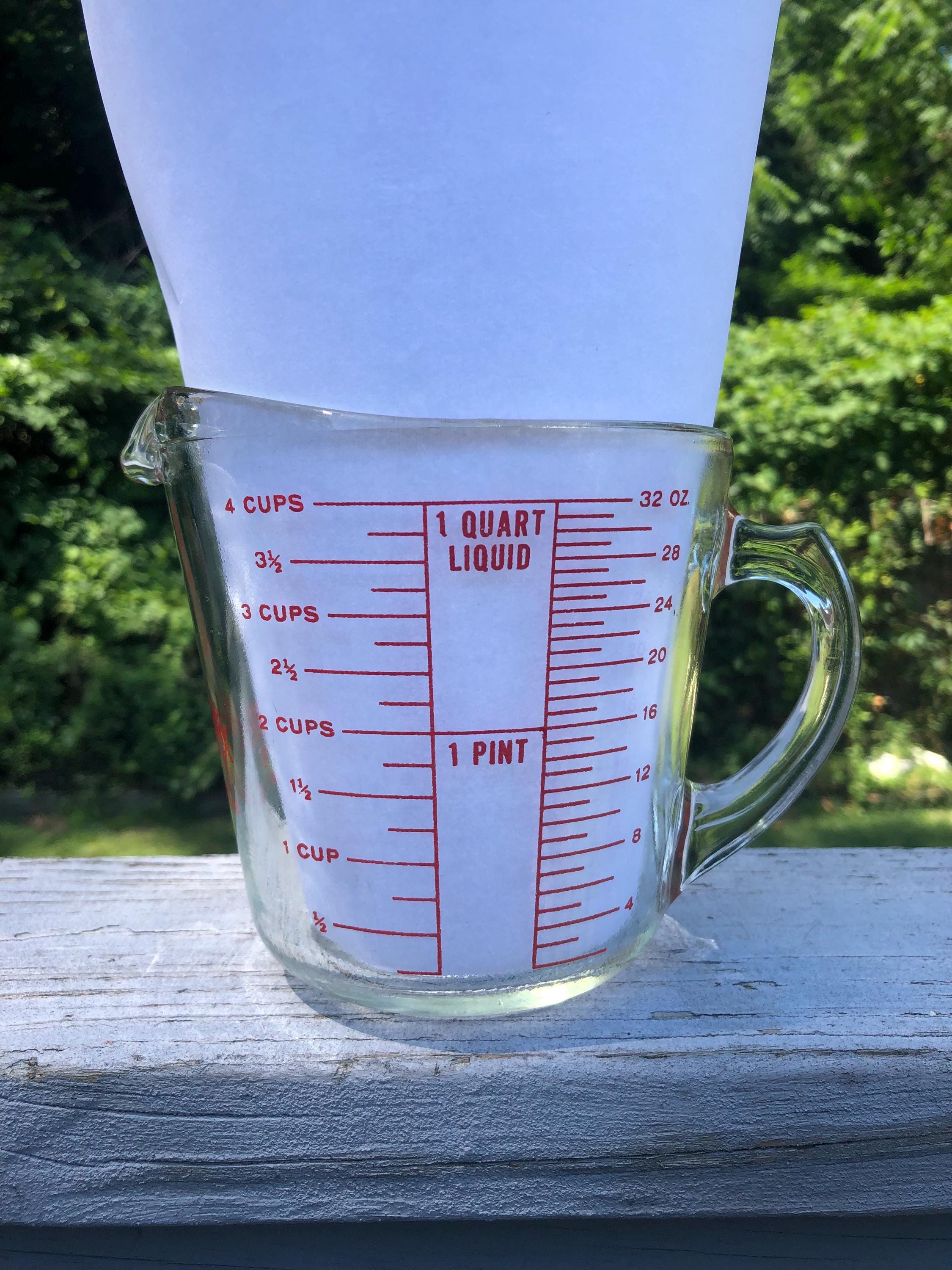 Pyrex Compatibles 963-4 1-Qt 70s ビンテージ Vintage Pyrex 4 Cup Measuring Cup D Handle NO Metric - Etsy
